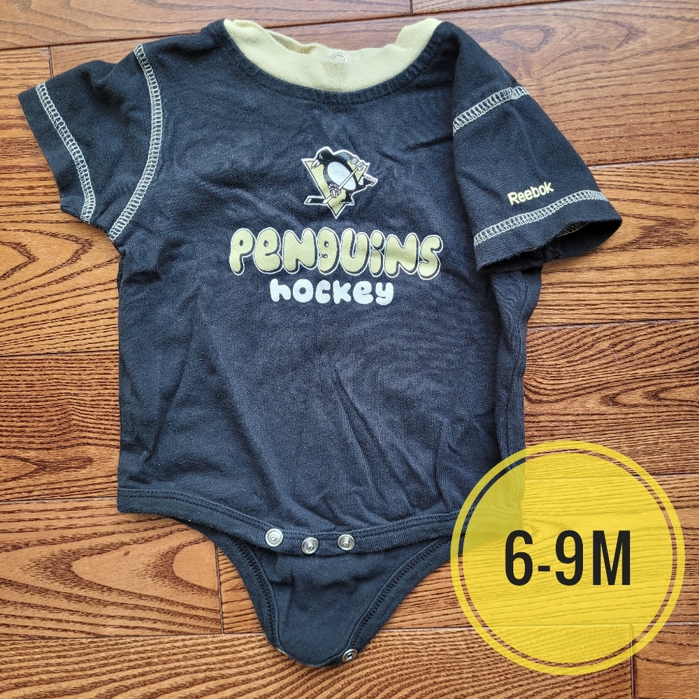 🚨3/$10 Reebok NHL Penguins Diaper Shirt